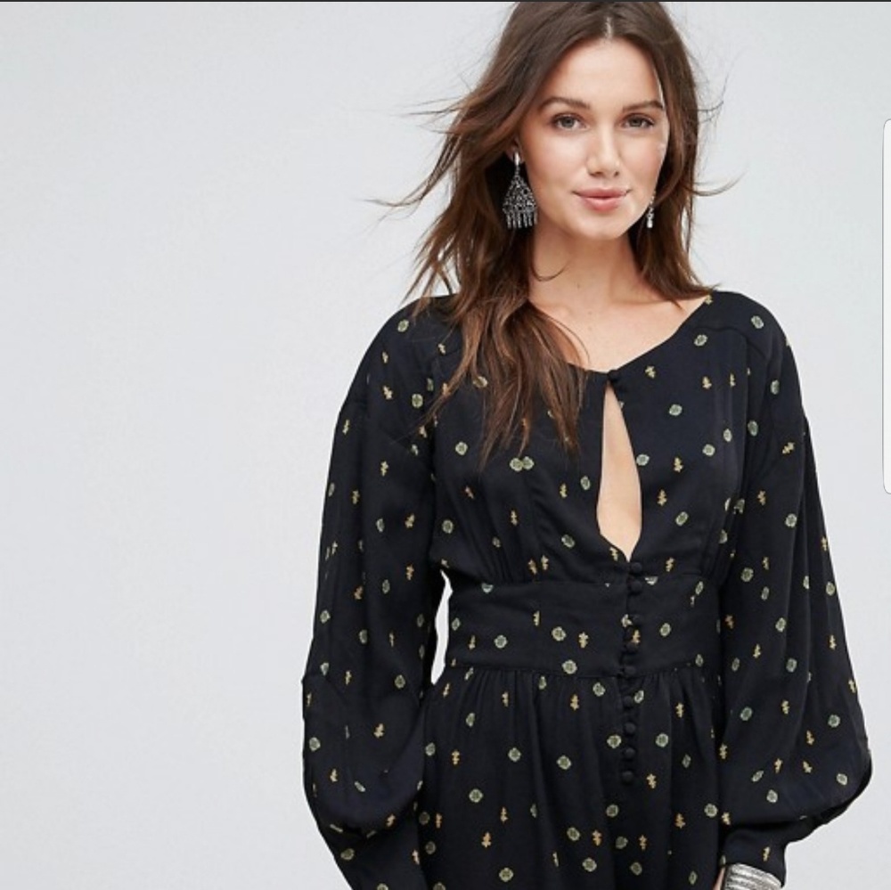 🍁Free People🍁| Love Grows Long Sleeve Romper
